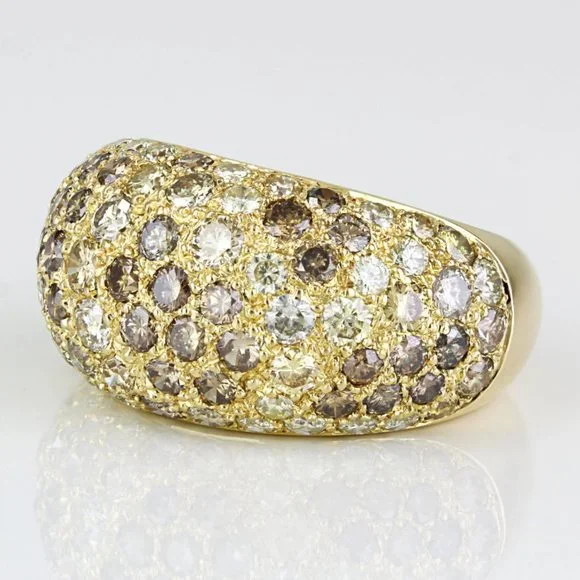 Cartier 18k Yellow Gold 4-Carat Diamond Sauvage Dome Ring c.1994 - Picture 3 of 10